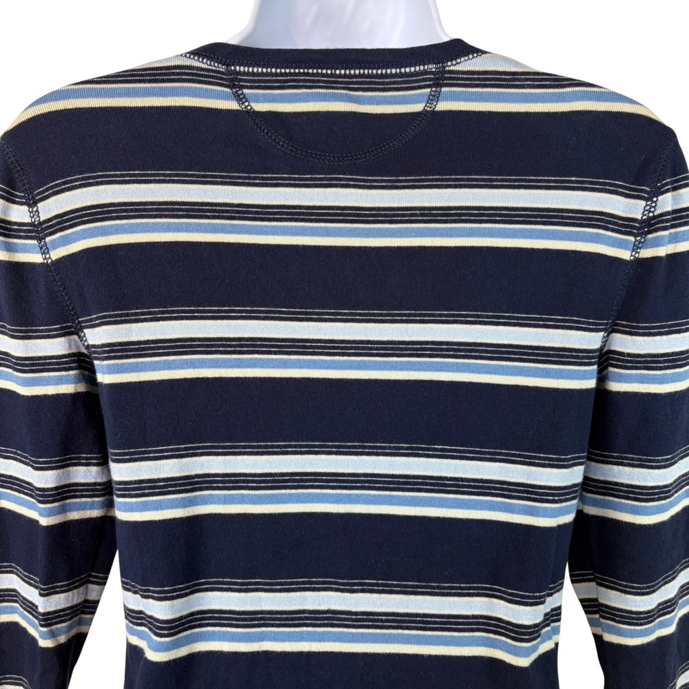 Vintage LRL Lauren Jeans Co Ralph Lauren Striped Lace Up 3/4 Sleeve Top Women S‎ - Picture 5 of 10